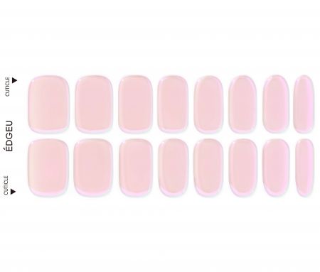 ÉDGEU gelové nalepovací nehty, Mirror Milk Pink, 16 ks