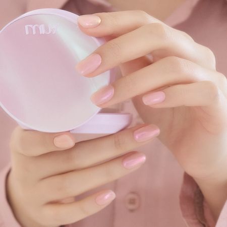 ÉDGEU gelové nalepovací nehty, Mirror Milk Pink, 16 ks