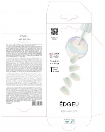 ÉDGEU gelové nalepovací nehty, Mirror White