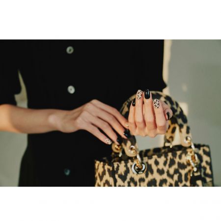 ÉDGEU gelové nalepovací nehty, Leopard Black