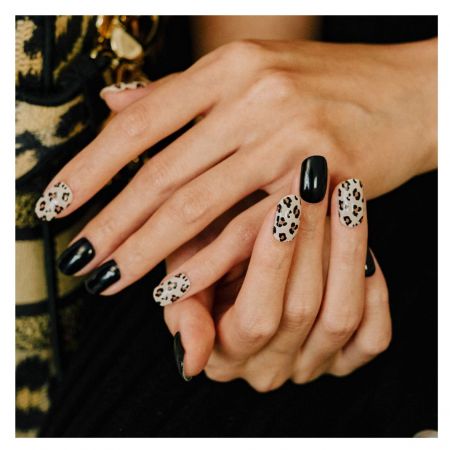 ÉDGEU gelové nalepovací nehty, Leopard Black
