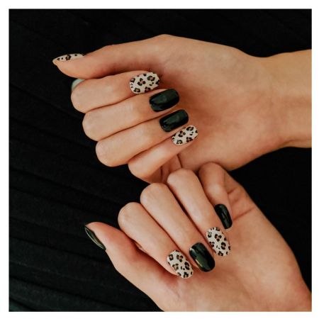 ÉDGEU gelové nalepovací nehty, Leopard Black