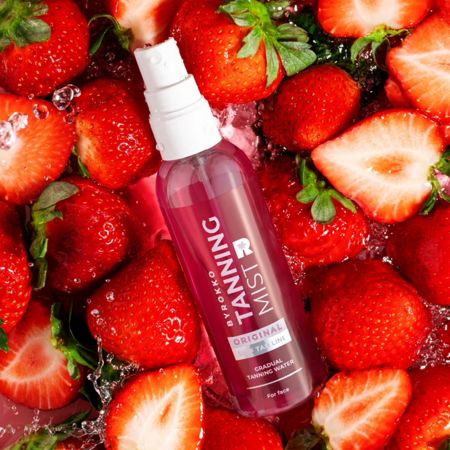 Byrokko samoopalovací mlha na obličej, Jahoda,  100ml