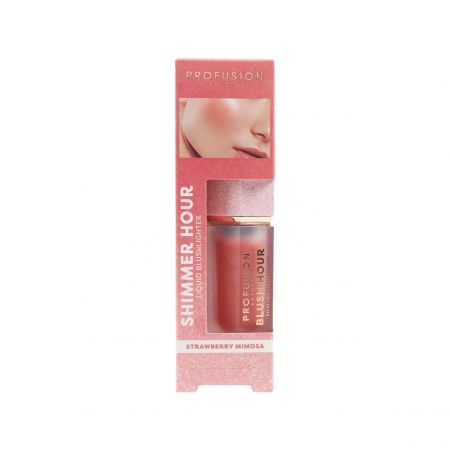 Profusion třpytivá tekutá tvářenka Shimmer Blush Hour, Strawberry Mimosa, 6ml