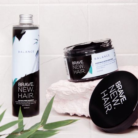 Brave New Hair bezsulfátový čistící šampon na mastné a citlivé vlasy, Balance, 250ml