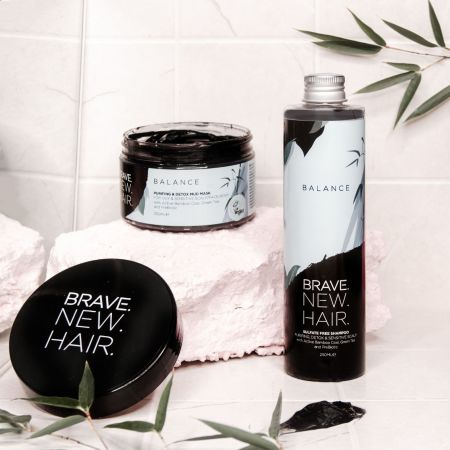 Brave New Hair čistící maska na mastnou a citlivou pokožku hlavy, tělo a obličej, Balance, 250ml
