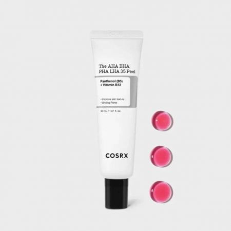 COSRX pleťový exfoliační peeling s panthenolem a kyselinami AHA BHA PHA LHA 35, 30 ml
