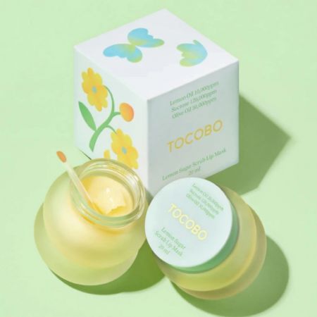 TOCOBO citrónový cukrový peeling a maska na rty Lemon Sugar Scrub Lip Mask, 20ml
