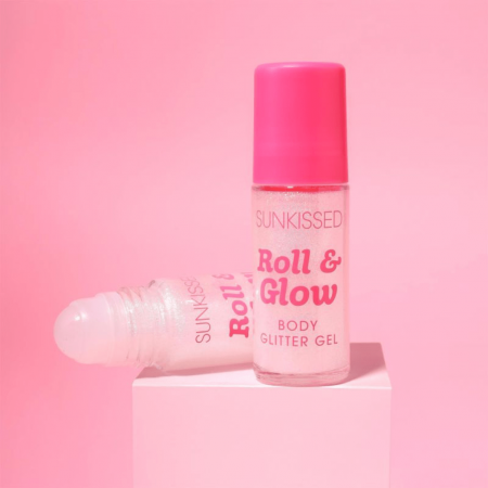 Sunkissed třpytky na tělo v gelovém Roll On, Roll & Glow Body Glitter Gel, 30ml