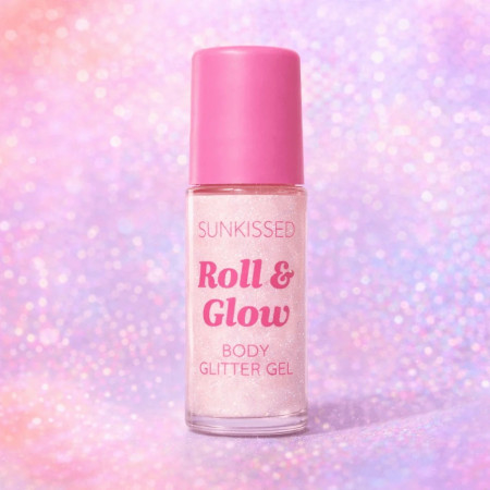 Sunkissed třpytky na tělo v gelovém Roll On, Roll & Glow Body Glitter Gel, 30ml