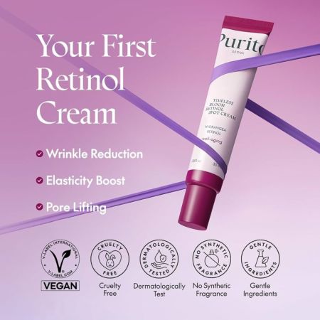 PURITO krém proti vráskám Timeless Bloom Retinol Spot Cream, 30ml