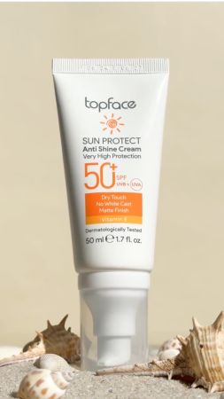 Topface krém na pleť s ochranným faktorem SPF50, Anti Shine, 50ml