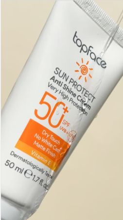 Topface krém na pleť s ochranným faktorem SPF50, Anti Shine, 50ml