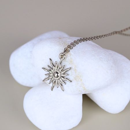 Náhrdelník se sluníčkem Stainless Steel - stříbrný