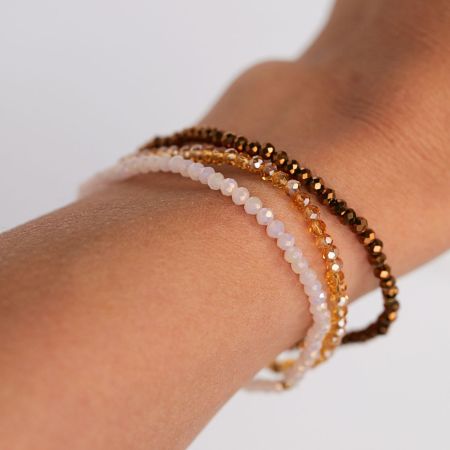 Náramek z korálků - hnědý