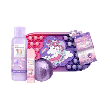 Baylis & Harding dárková sada péče o tělo a rty v Pop It pouzdře Unicorn, 3ks