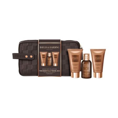 Baylis & Harding pánská dárková sada péče o tělo, vlasy a pleť v taštičce Black Pepper & Ginseng, 3ks
