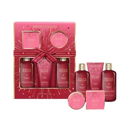 Baylis & Harding dárková sada péče o tělo Midnight Cherry, 5 ks