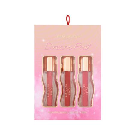 Profusion dárková sada olejů na rty Lip Oil Trio Dream Pout, 3ks