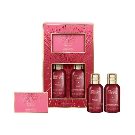 Baylis & Harding dárková sada péče o tělo Midnight Cherry Trio, 3 ks