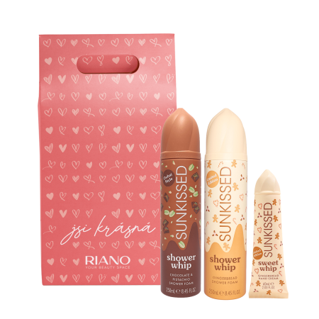 Sunkissed dárková sada šlehačkových sprchových pěn a krému na ruce V.