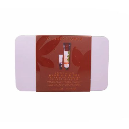 Wanderflower dárková sada pro hebké ruce a rty Soothing Hand & Lip Gift Set, Jasmin & Neroli, 2ks