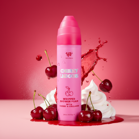 Yes Studio šlehačková sprchová pěna s kolagenem a vůní třešní, Cherry Licious, 265ml