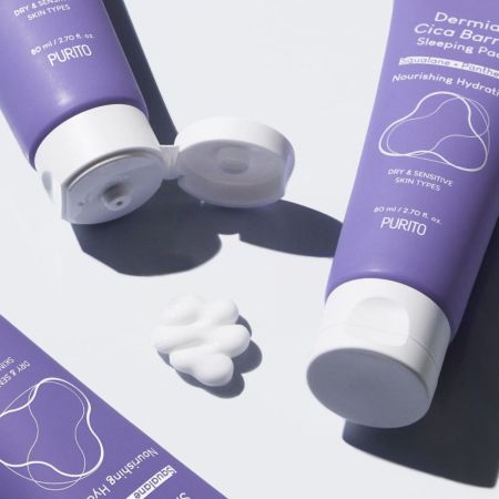 Purito Seoul noční pleťová maska s ceramidy Dermide Cica Barrier Sleeping Mask Pack, 80ml