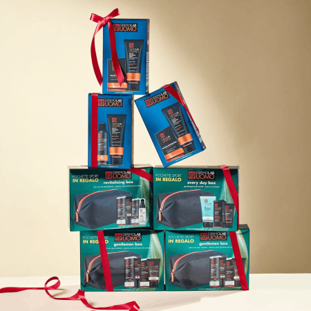 DermoLab UOMO dárkový set pro muže, sprchový šampon na vlasy a tělo + krém po holení, 2ks