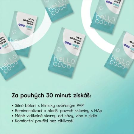 hello coco ultra bělicí pásky na zuby, PAP Ultra Whitening strips 