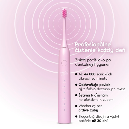 hello coco náhradní hlavice – růžové, Electric Toothbrush Head Pink, 2ks