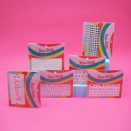 JöVő nalepovací kamínky na obličej Face Jewels, Colorful