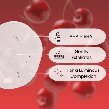 Face Facts rozjasňující hydratační pleťové tonikum, Cherry Bliss - AHA & BHA Brightening Toner, 140ml