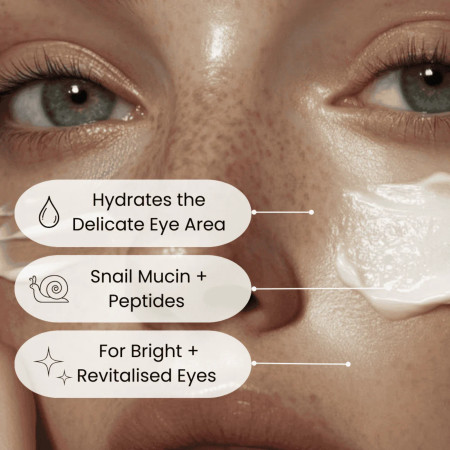 Face Facts hydratační krém na oční okolí s extraktem šnečího slizu, Snail Mucin - Hydra Smooth Eye Cream, 15ml