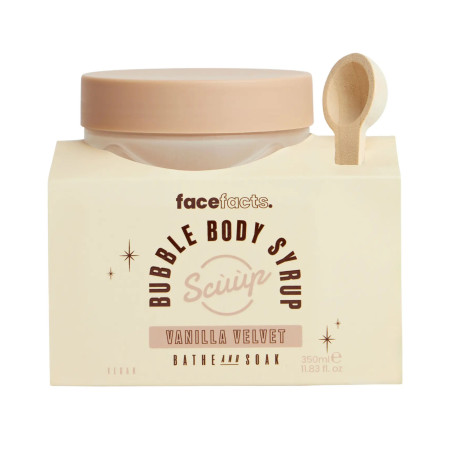 Face Facts pěnivý sirup do koupele, Scuup - Vanilla Velvet Bubble Body Syrup, 350ml