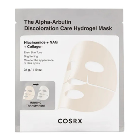 COSRX rozjasňující hydrogelová pleťová maska s alfa-arbutinem, Arbutin Discoloration Hydrogel Mask, 1ks