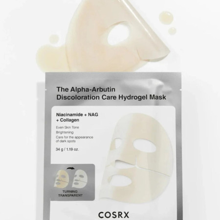 COSRX rozjasňující hydrogelová pleťová maska s alfa-arbutinem, Arbutin Discoloration Hydrogel Mask, 1ks
