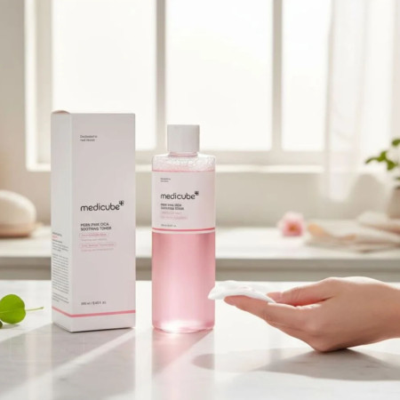 Medicube pleťový toner s polynukleotidy a centelou, PDRN Pink Cica Soothing Toner, 250ml