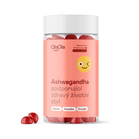 OlaOla Ashwagandha podporující zdravý životní styl, 60 želé bonbónů