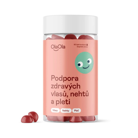 OlaOla podpora zdravých vlasů, nehtů a pleti, 60 želé bonbónů