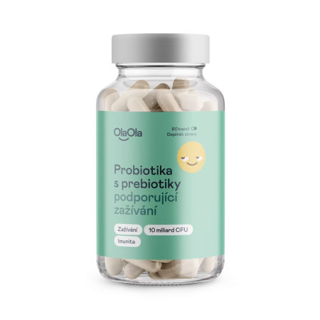 OlaOla probiotika s prebiotiky podporující zažívání, 60 kapuslí
