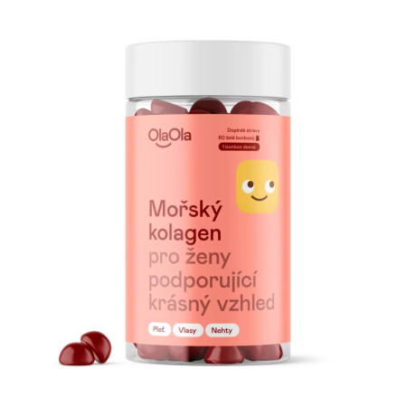 OlaOla mořský kolagen pro ženy podporující krásný vzhled, 60 želé bonbónů