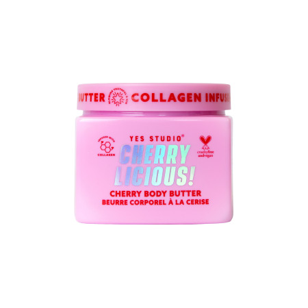 Yes Studio šlehané tělové máslo s vůní třešní, Cherry Licious, 400g