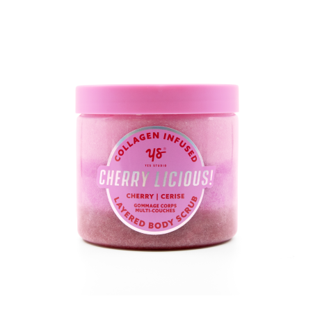 Yes Studio pečujíci tělový peeling s vůní třešní, Cherry Licious, 600g