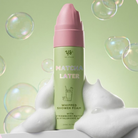 Yes Studio šlehačková sprchová pěna, Strawberry Matcha, 265ml