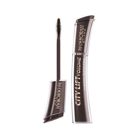 Deborah Milano tubing řasenka, City Lift Tubing Mascara - Volume & Lift, Brown, 11ml