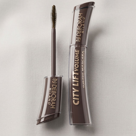 Deborah Milano tubing řasenka, City Lift Tubing Mascara - Volume & Lift, Brown, 11ml