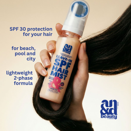 AN&D pečující mlha na vlasy s ochranou SPF30, Leave-in SPF Hair Mist, 100ml
