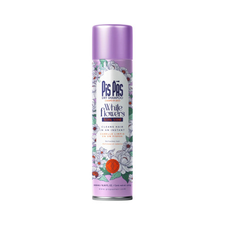 Pis Pas suchý šampon na vlasy, White Flowers, 200ml