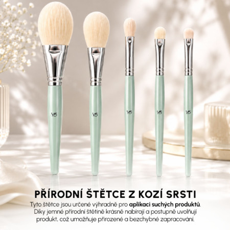 Iaréa sada přírodních štětců na líčení z kozích chlupů na pudrové produkty, by Yaroslava B